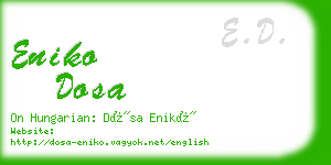 eniko dosa business card